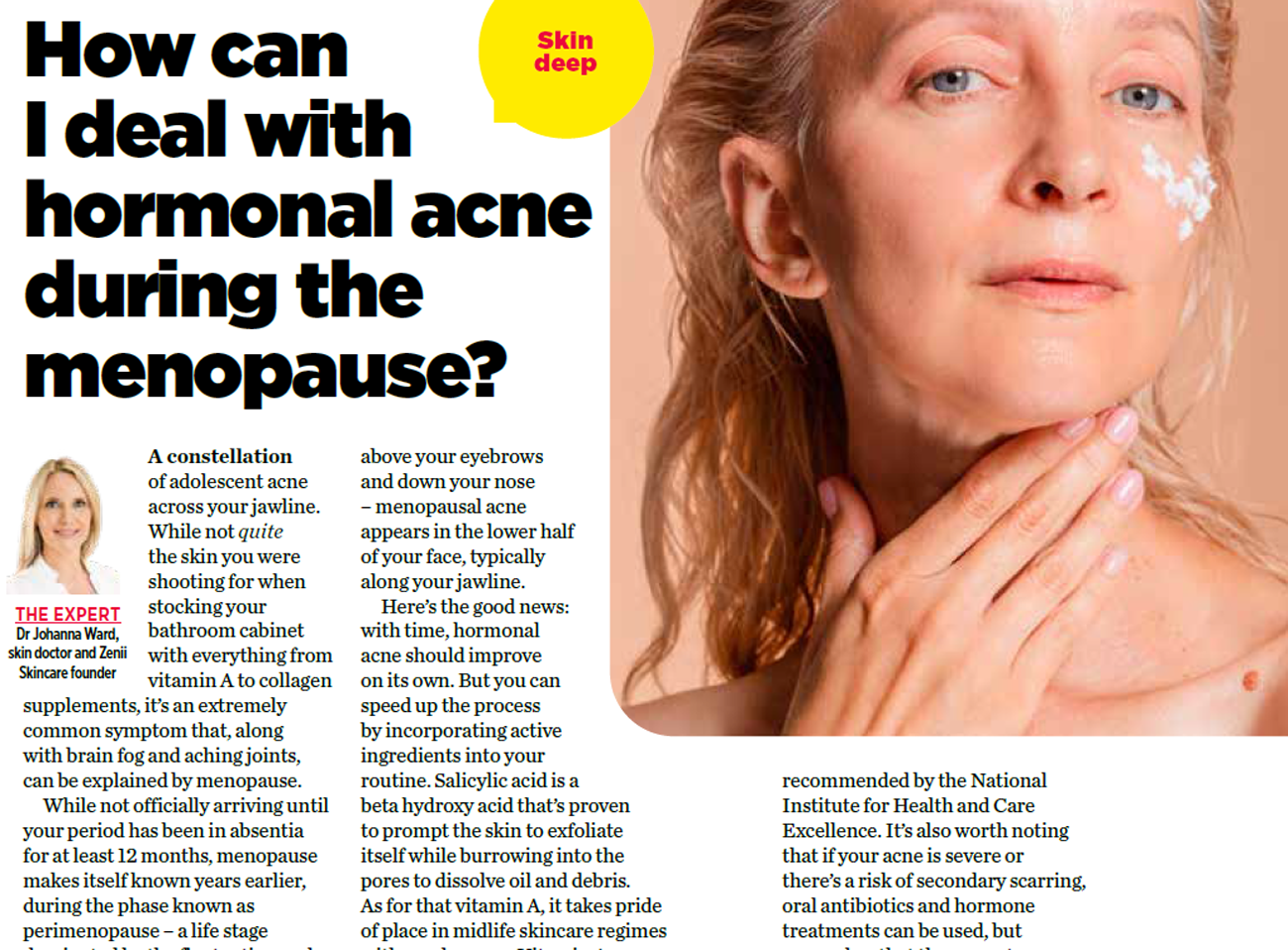 Women's Health: How can I deal with hormonal acne during the menopause?