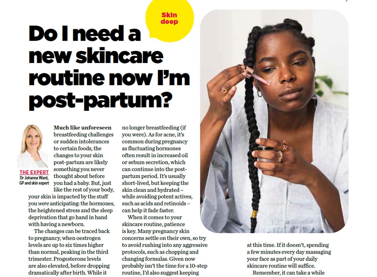 Women's Health: Do I need a new skincare routine now I’m post-partum?