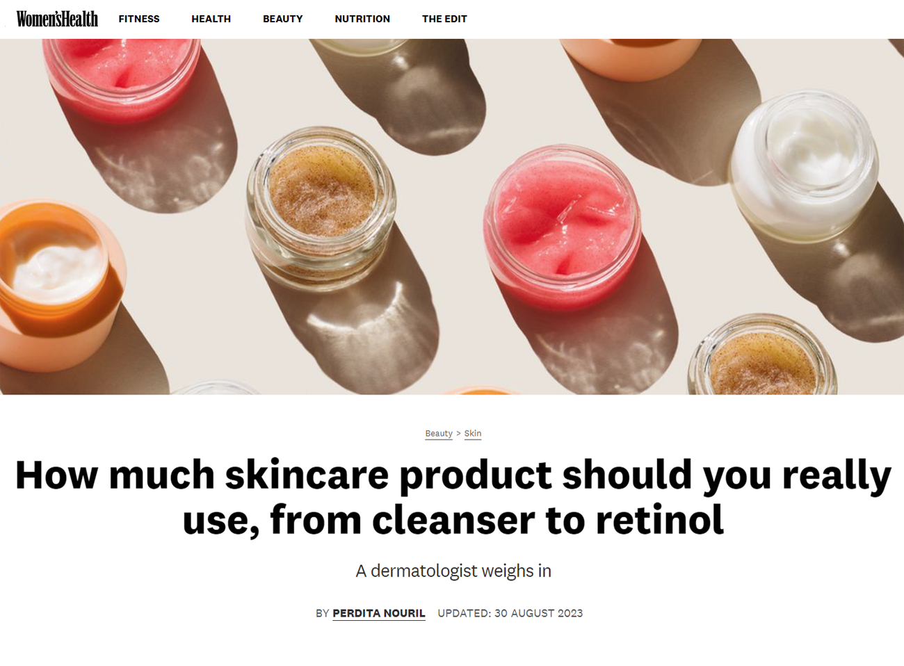 Women's Health: How much skincare product should you really use, from cleanser to retinol